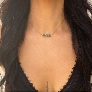 Labradorite Crystal Choker Necklace